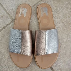 SOREL leather slides